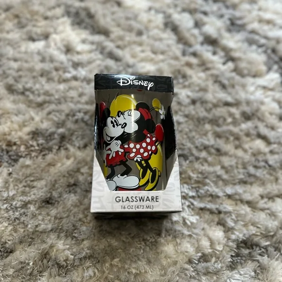 NWT Disney Mickey and Minnie Mouse Glassware 16oz - Picture 2 of 3